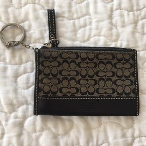 Coach card holder with key ring